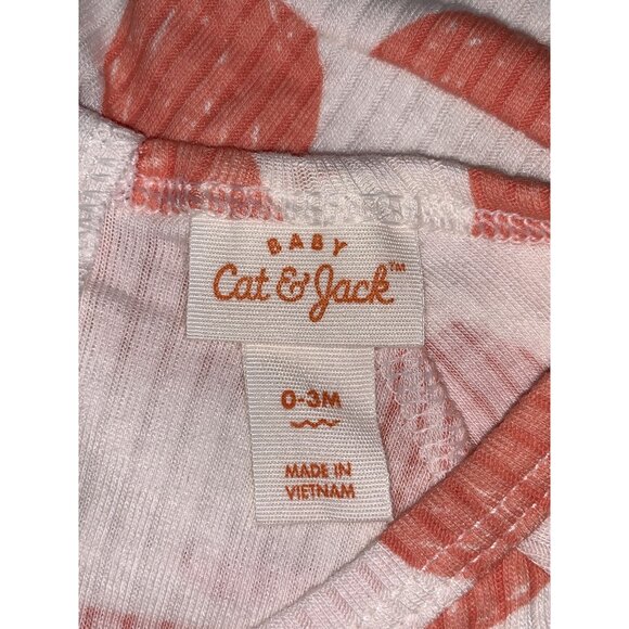 Cat & Jack Baby Girls 2-Piece Cream Heart Outfit Set Size 0-3M - Picture 6 of 6